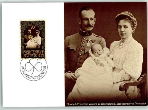 Elisabeth Prinzessin von und zu Liechtenstein Erzherzogin von Österreich Ausgabe 9. Juni 1981 Adel Liechtenstein