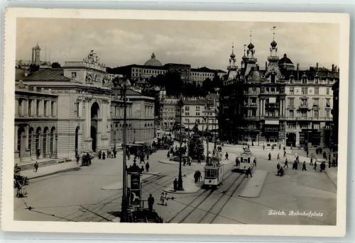 8000 Zürich - Bahnhofplatz Tram No 6 und 3