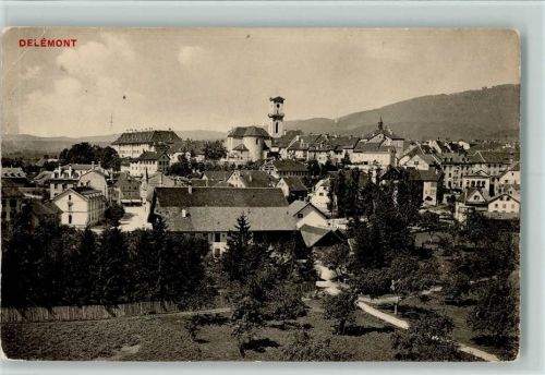 2800 Delémont Delsberg 1908 Gebrauchsspuren Teilansicht AK