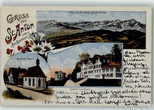 St. Anton Pass 1918 - Kapelle Gasthaus Zum Rössli Edelweiß