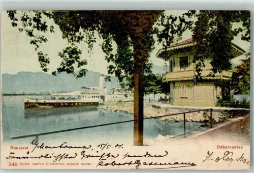 1897 Bouveret 1901 - Dampfschiff bei der Anlegestelle