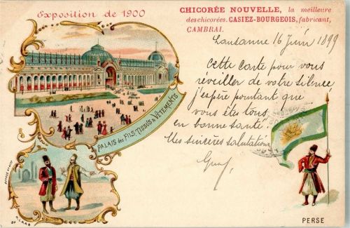 1000 Lausanne Losanna Lithographie Ausstellung 1900 Palais des Fils