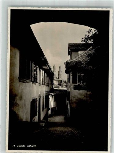 8000 Zürich 1929 Foto AK Schipfe