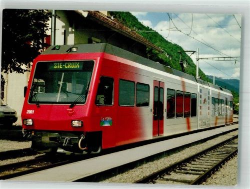 1400 Noréaz Yverdon-les-Bains Foto AK Bahnhof Eisenbahn Gelenktriebswagen