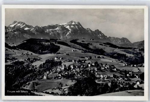 9043 Trogen - Panorama, Säntis, Kirche