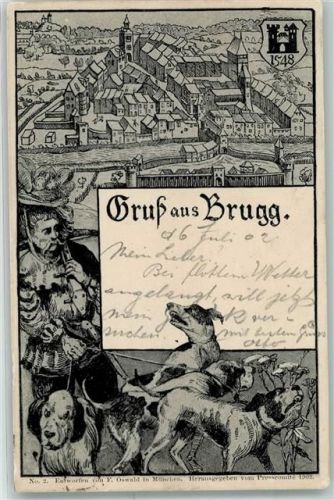 5200 Brugg AG 1902 - Hunde Armbrust
