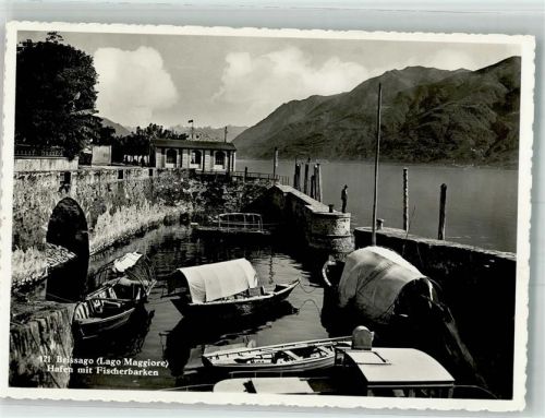 6614 Brissago 1945 Foto AK Hafen Fischerbaken