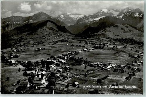 3703 Aeschi b. Spiez Gebrauchsspuren Fliegeraufnahme