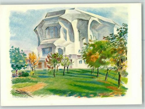 4143 Dornach Oberdornach Künstlerkarte Sign. H. Kasp.Schwarz Goetheanum