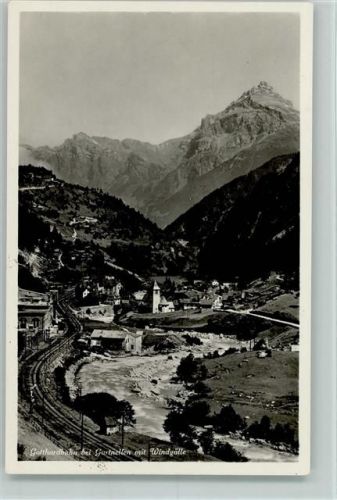 6482 Gurtnellen 1939 Foto AK Gotthardbahn mit Windgälle - Verlag goetz Nr. 3012