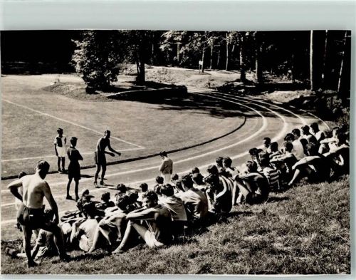 2532 Magglingen Macolin Gebrauchsspuren Eidg. Turn und Sportschule 300 Meter Laufbahn