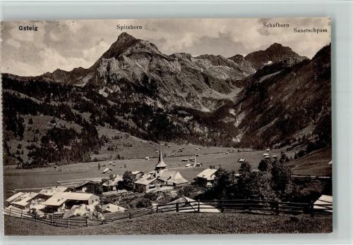 3785 Gsteig b. Gstaad - Dorfkirche Spitzhorn Schafhorn Sanetschpass