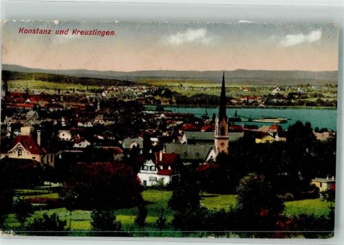 8280 Kreuzlingen - mit Ev. Stadtkirche Feldpost WK I I. Ers. Batl. 114 Inf. Res. Div. Konstanz