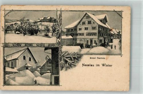 9650 Nesslau Gebrauchsspuren Hotel Sternen Winter