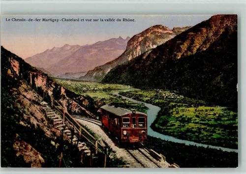 Le chemin-de-fer Martigny- Chatelard - Bergbahn - Verlag Burgy Nr. 401 - sehr gute Erhaltung AK
