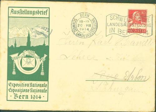 Bern Berne Phila Schweiz Ganzsache