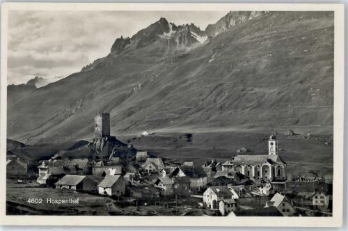 6493 Hospental - Kirche Burgruine