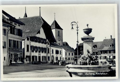 3270 Aarberg - Amtshaus Handlung Glas Manufaktur Hans Jenni