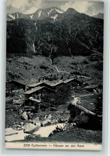 3864 Guttannen - Häuser an der Aare