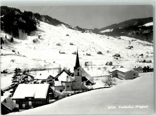 8857 Vorderthal Wägital - Winter Kirche