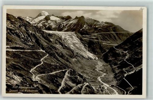 Rhonegletscher Gebrauchsspuren Grimsel und Furkastraße
