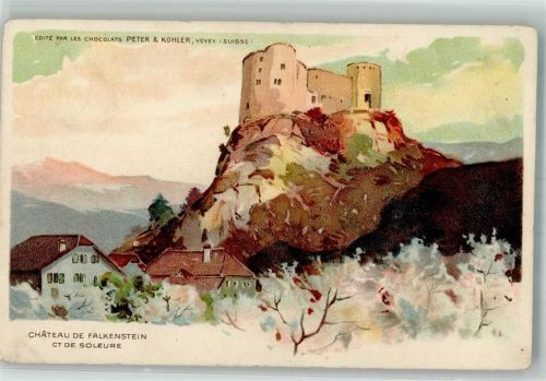 4710 Balsthal Lithographie Schloss Falkenstein