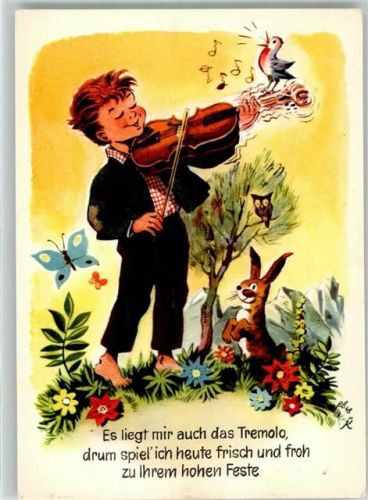 8887 Mels Künstlerkarte sign. K Aktion Weisstannental Geiger Hase