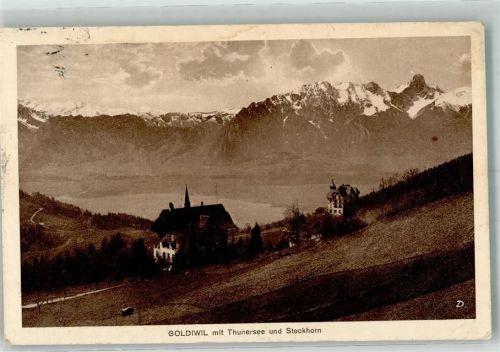 3624 Goldiwil Thun 1934 Foto AK thunersee Stockhorn