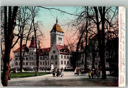 8000 Zürich 1920 Foto AK Platzspitenpromenade Landesmuseum