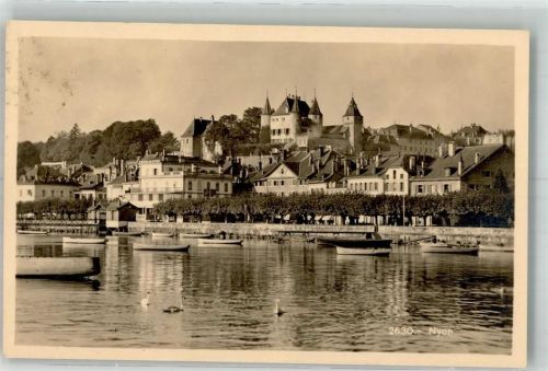 1260 Nyon 1936 Foto AK Schloss