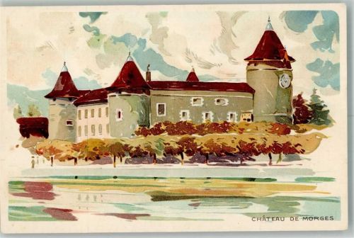 1110 Morges Lithographie Schloss de Morges