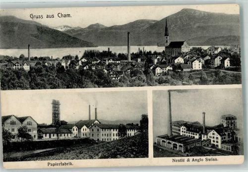 6330 Cham 1909 - Papierfabrik Firma Nestle & Anglo Swiss