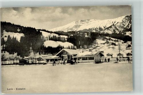 3775 Lenk im Simmental Foto AK Winter Eisbahn