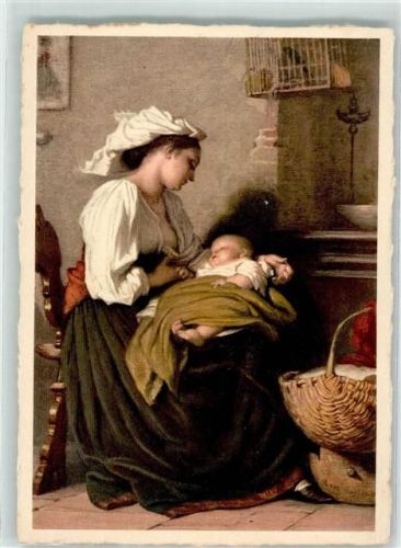 Serie Bienfaisance Mutter und Kind Motiv Schweiz Künstlerkarte