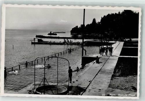 1260 Nyon Foto AK Neues Strandbad