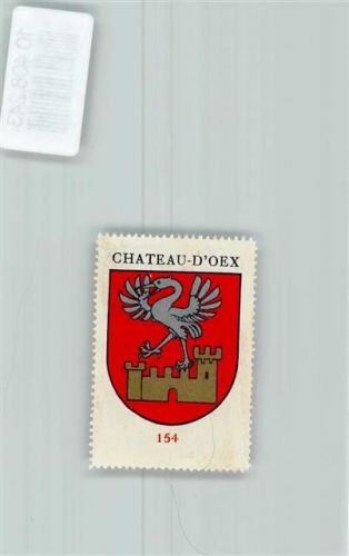 1660 Château-d´Oex - Vignette Wappen Kaffee Hag ca 1920-1940 Burg Kranich