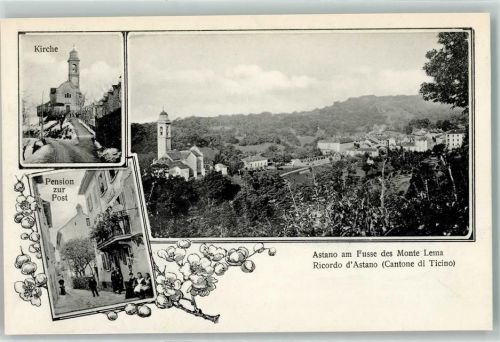 6999 Astano - Winter Kirche Pension zur Post am Fusse des Monte Lema Ricordo d` Astano