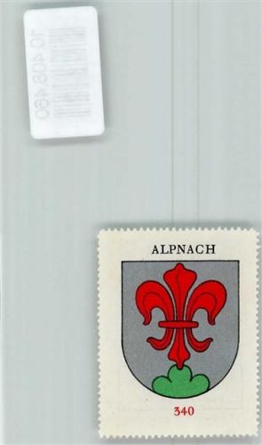 6055 Alpnach Dorf - Vignette Wappen Kaffee Hag ca 1920-1940 Lilie