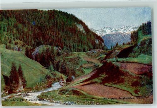 7482 Bergün Bravuogn - Rhytin-Serie XXI: Rhätische Bahn Blick gegen Bergünerstein