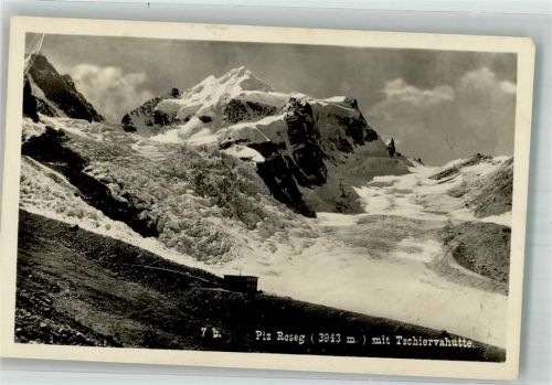 Chamanna da Tschierva Tschiervahütte 1929 Foto AK Piz Roseg