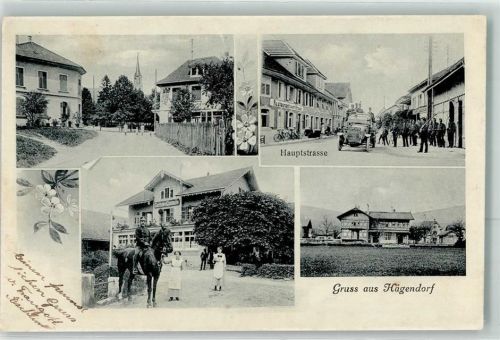 4614 Hägendorf 1917 - Hauptstrasse Reiter Soldat Feldpost Füs. Komp. I/74