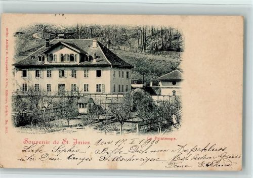 2610 St-Imier Saint-Imier 1901 - Le Printemps, Verlag Guggenheim Nr. 3822, AK