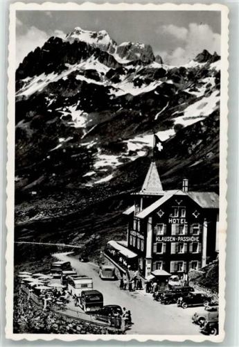 Klausenpasshöhe Foto AK Hotel Foto von Matt Postbus
