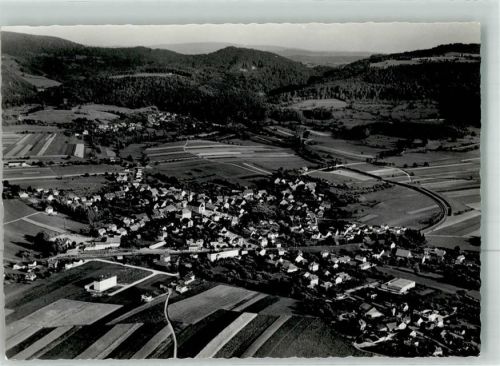 2950 Courgenay Foto AK Fliegeraufnahme