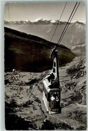 3954 Leukerbad Loèche-les-Bains Gebrauchsspuren Luftseilbahn Weisshorn Matterhorn Dt Blanche