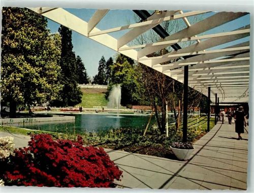 8000 Zürich Foto AK I. Schw. Gartenbauausstellung 1959 Pergola Wassergarten