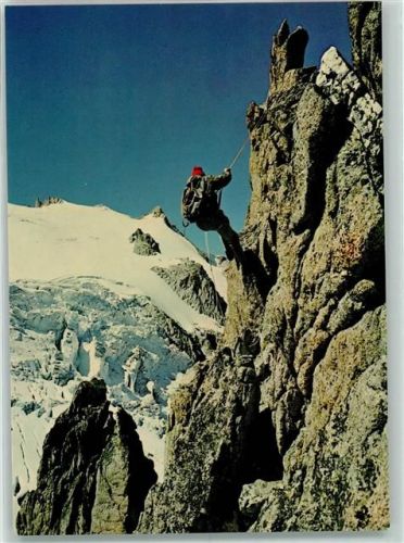 3900 Brig - Plaisir de la varappe dans les Alpes valaisannes Bergsteiger Ort lt. Stempel