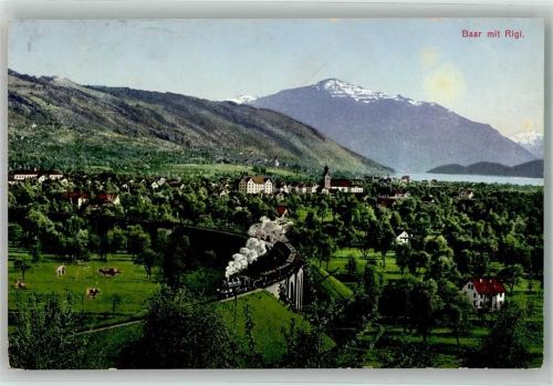 6340 Baar 1914 Foto AK Eisenbahn