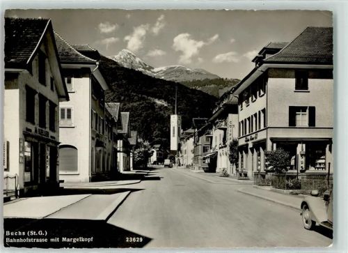 9470 Buchs SG Gebrauchsspuren Bahnhofstraße mit Margelkopf Oldtimer