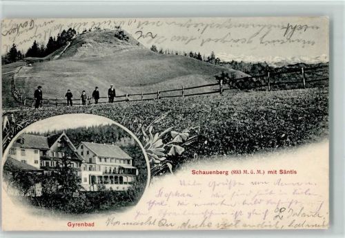 8488 Gyrenbad - 1904 Schauenberg mit Säntis